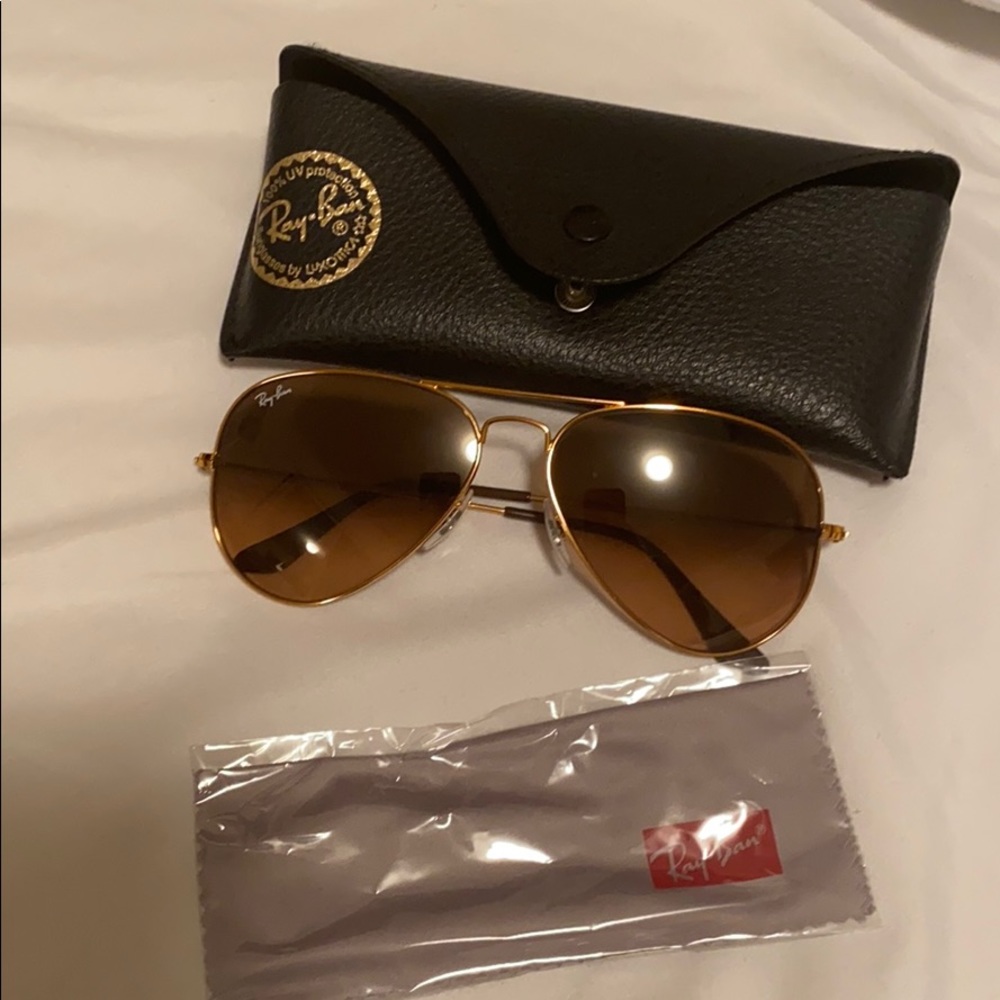 Rose Gold Outter Aviator Glasses 110% real